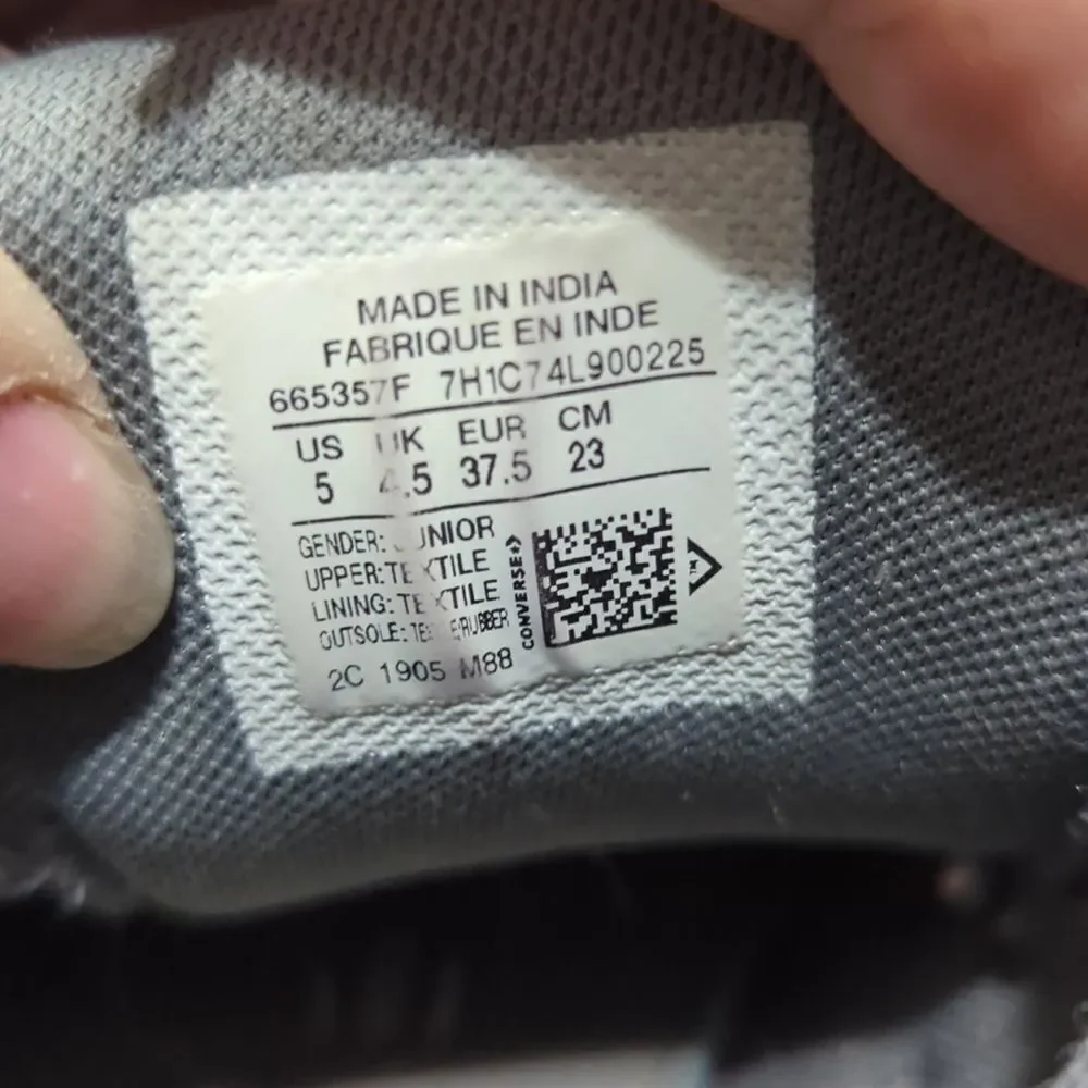 CONVERSE ALL STAR Chuck Taylor 665357F Gray Blue‎ Sneakers Junior Size 5